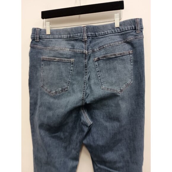 Denim&Co Womens Jeans Size 20W Blue Denim Dark Wash Straight Leg Stretch - Picture 6 of 7